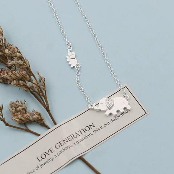 NEW 925 Sterling Silver Cute Elephant Necklace - Picture 3 of 8